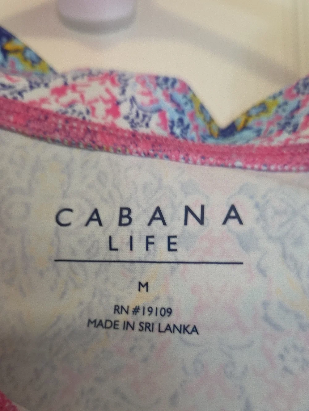 Cabana Life rashguard girls top. Size Medium.